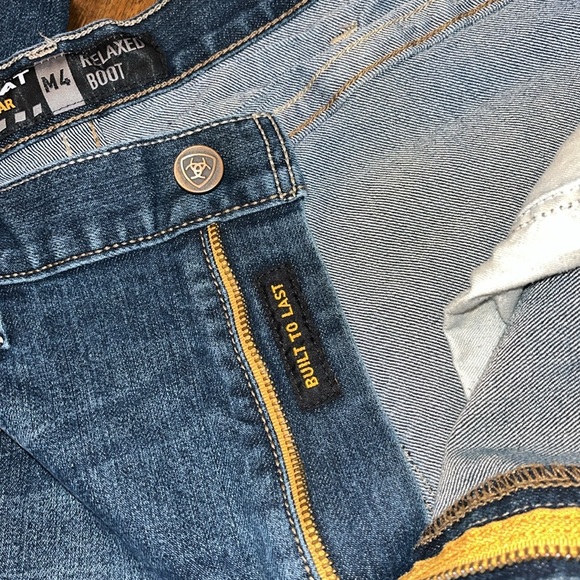 Ariat Rebar M4 relaxed boot Blue Denim Jeans 38/32 - Picture 10 of 10
